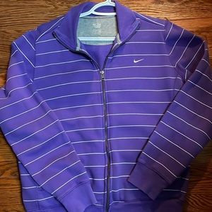 NIKE Purple & White Stripes Sweater